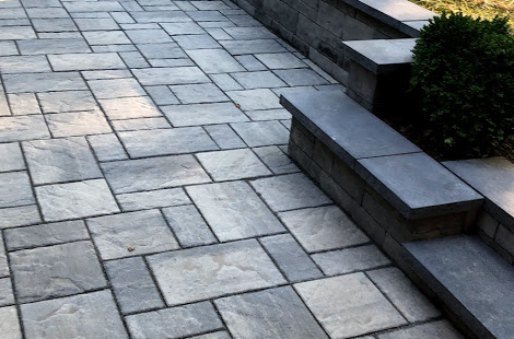 Custom Techo-Bloc paver patio in PEI