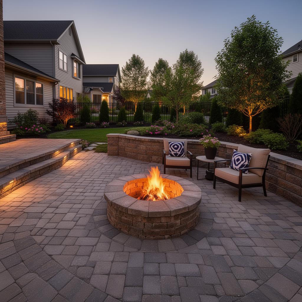 Custom hardscape paver patio in PEI