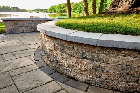 MagnumStone retaining wall build